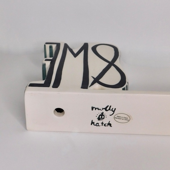 Anthropologie MOLLY HATCH You & Me Bookends Ceramic Bookshelves Book Ends Set 2 - Picture 10 of 10